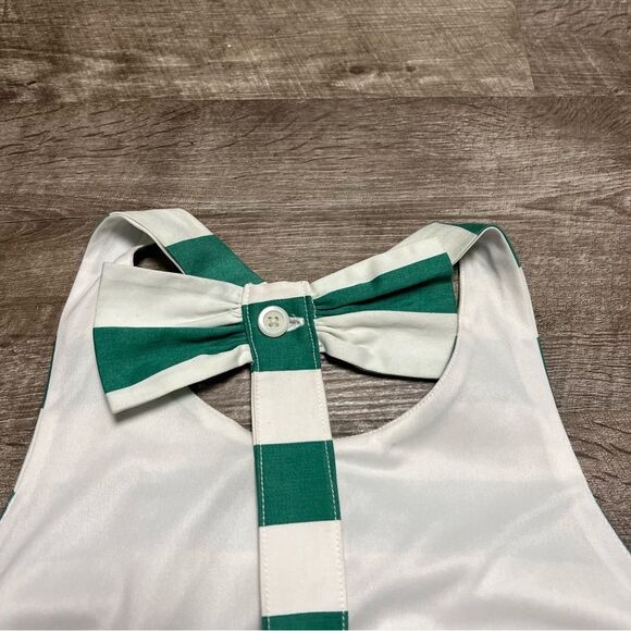 Jodi Kristopher Green White Striped Dress Size 11 - Picture 10 of 11